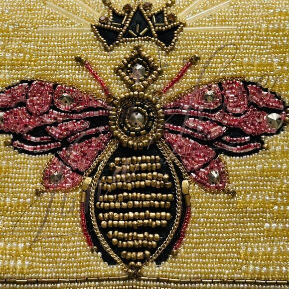 MARY FRANCES Buzz Bee Beaded Crossbody / Clutch Bag NWT - Picture 4 of 7